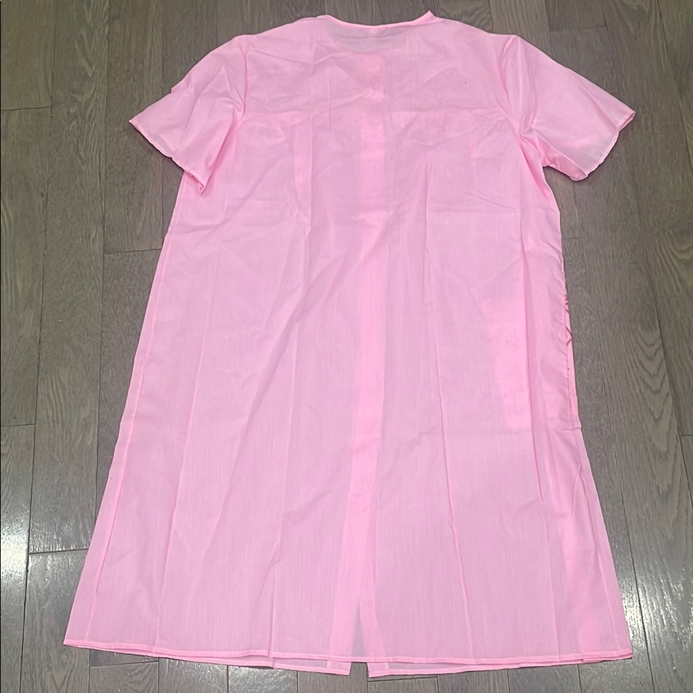 Rare Find Vintage 1980’s Pink Embroidered Summer Nightgown - Picture 6 of 15